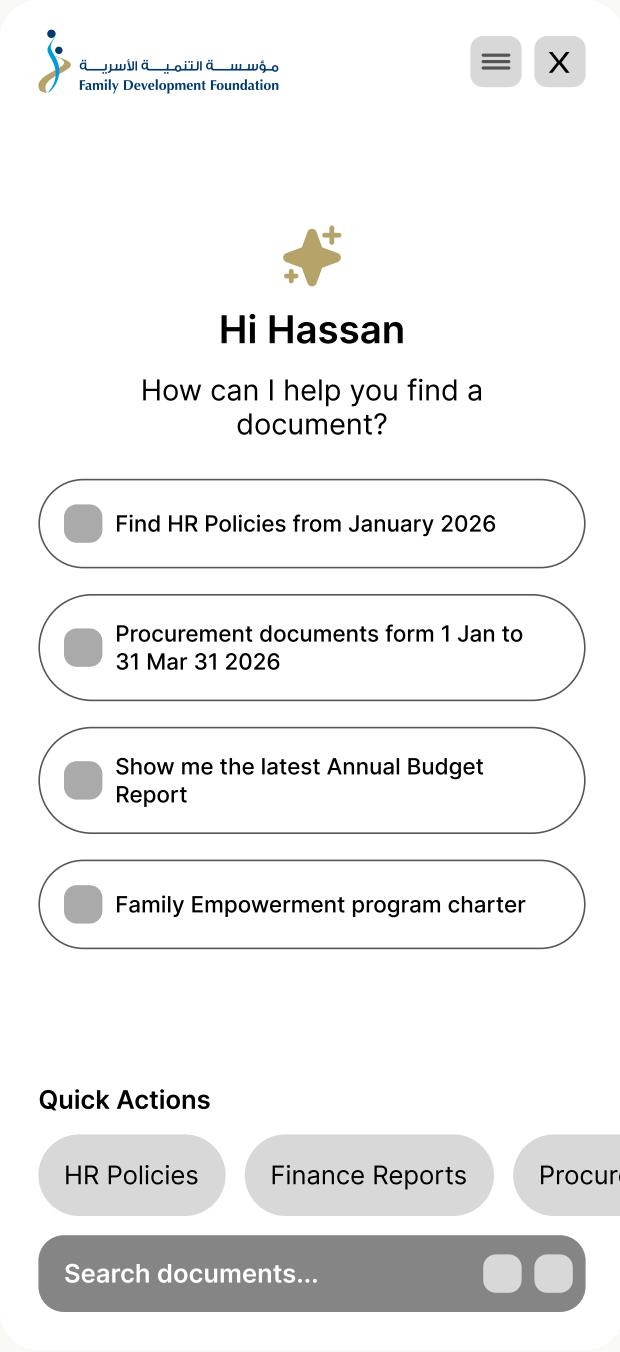 Suggested-query home wireframe